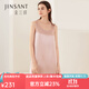 金三塔真絲睡衣女100%桑蠶絲簡(jiǎn)約背心式真絲睡裙絲綢睡衣 十樣錦粉9996 XL
