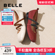 百麗（Belle）博主同款扣帶時(shí)裝瑪麗珍鞋女2025春新優(yōu)雅鞋D3Z1DAQ5預售 紅色 38 (240mm)
