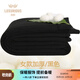落絮品牌100%桑蠶絲填充保暖褲男士棉褲加厚冬季高腰女修身打底秋褲薄 女加厚黑色（100%蠶絲填充） XL (175)