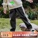 EBAER童裝男童軟殼褲春秋款撞色褲子新款兒童戶(hù)外長(cháng)褲 鴿羽灰 150 