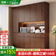 擁愛(ài)中古風(fēng)原木橡木ENF級餐邊柜一體靠墻實(shí)木客廳多功能定制吧臺 2.3*2.4米高六門(mén)餐邊柜 【全實(shí)木ENF級】