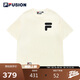 FILA FUSION斐樂潮牌情侶短袖街頭寬松純棉短袖T恤男女短T