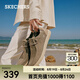 斯凱奇（Skechers）男鞋夏季商務(wù)休閑鞋季百搭時(shí)尚帆布鞋舒適復(fù)古一腳蹬66387 卡其色/KHK 41