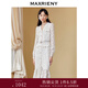 MAXRIENY千金小姐蕾絲裙秋季連衣裙氣質(zhì)魚尾長裙 本白 M 02