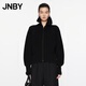 JNBY/江南布衣秋冬羊毛針織開衫女高領(lǐng)簡(jiǎn)約休閑通勤柔軟舒適5O0312580 001/本黑 M