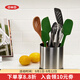 OXO旋轉收納桶烹飪工具勺鏟分格置物盒家用廚房用品 旋轉收納桶