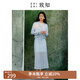 致知ZHIZHI 佳色 圓領(lǐng)短袖針織衫女24夏季新款親膚透氣寬松絲毛 云門藍(lán)色 XS
