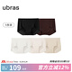 ubras七夕禮物【店鋪推薦】無尺碼女士內(nèi)褲抗菌襠無痕內(nèi)褲女包臀多條裝 new黑+栗子+燕麥奶+瓷肌+白 均碼 90-130斤
