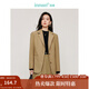 茵曼（INMAN）法式通勤單排扣西裝2025春秋季女裝新款正肩長(cháng)袖西服外套 卡其色 M