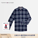 TOMMY HILFIGER【通勤格紋】25新款秋冬男挺括牛津紡長(zhǎng)袖/商務(wù)休閑襯衫外套 【休閑格紋】藏青格紋DCC L （推薦：150-165斤）