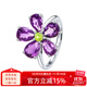 JOLEE戒指S925銀時(shí)尚簡(jiǎn)約紫水晶指環(huán)排戒均碼飾品送女士禮物一物一證