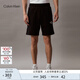 Calvin Klein Jeans夏季男士字母疊印ck松緊腰純棉休閑運動針織短褲J324250 BEH-太空黑 M