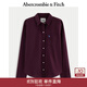 Abercrombie & Fitch【美式經(jīng)典】小麋鹿圖案女裝25秋新款牛津長(cháng)袖襯衫140-5247 紫紅色 S (165/88A)
