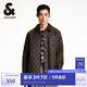 杰克·瓊斯（JACK&JONES）男裝春秋潮流舒適百搭衣身做舊菱紋格條絨尖領(lǐng)棉服男224409022 黑橄欖E06 M 175