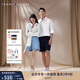 TOMMY HILFIGER【純棉府綢】秋冬男女商務(wù)通勤休閑條紋情侶款長(zhǎng)袖襯衫外套 【條紋繡標(biāo)襯衫】-深灰白條紋7I3 M （推薦：135-150斤）