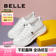 百麗（Belle）小白鞋女鞋商場(chǎng)款厚底增高一腳蹬單鞋透氣休閑鞋U8N1DAM3預(yù)售 白色 37 (235mm)