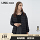 金羽杰秋冬季新款90鴨絨立領(lǐng)輕薄羽絨服女中長(cháng)款修身輕暖女裝Y22302397 黑格爾 S 適合120斤以下