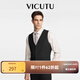 威可多（VICUTU）男士內(nèi)搭馬甲商務(wù)正裝時尚修身舒適馬夾 黑色 L