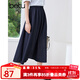 百圖betu女裝2025夏季新款半身裙高腰柔軟舒適百搭裙子女2504X06 深牛仔藍 L