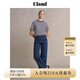 ELAND【臻棉T】衣戀T恤女學(xué)院風(fēng)圓領(lǐng)寬松舒適短袖上衣25夏季新款 藏青色(59)Navy L /170