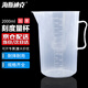 海斯迪克 HKQS-103 刻度杯塑料量杯 帶把塑料燒杯 實(shí)驗室容量杯 測量計量杯 2000ML
