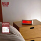無印良品（MUJI）電子鐘（附帶大聲鬧鐘功能）擺臺式夜光時鐘 LAB7CC3S 白色 長149*寬53*高56mm