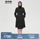 波司登（BOSIDENG）冬季90鵝絨羽絨服女衣可拆卸內(nèi)膽三穿風(fēng)衣高端商務(wù)長(zhǎng)款保暖外套 黑色8056 S 160/84A