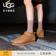 UGG秋季女士休閑舒適平底純色圓頭時(shí)尚經(jīng)典短筒靴雪地靴 1116109 CHE | 栗色 36