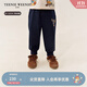 Teenie Weenie小熊童裝25新款秋季男女寶寶彈力休閑刺繡仿牛仔褲 藏青色 100 cm
