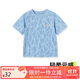 ASK JUNIOR2025夏男童薄速干涼感透氣短袖t恤跑步運動(dòng)童裝 藍色  170 