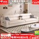 宜耀沙發(fā)客廳簡(jiǎn)約現代奶油風(fēng)小戶(hù)型家用直排輕奢豆腐塊貓抓皮藝沙發(fā) 貓抓皮【升級高回彈海綿】 1.2米單人位