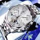 歐品客正品勞力瑞士手表男士機械表全自動(dòng)2025新款多功能防水夜光男表 升級旗艦版-本色白面