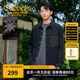 卡賓（CABBEEN）【四面彈力】牛仔長(cháng)袖襯衫春夏男裝新款寬松刺繡襯衣外套夾克 煤黑色01（寬松版型） 2XL /185/54