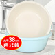 福愛(ài)家臉盆加厚兩只裝38cm洗臉盆洗菜盆洗腳盆學(xué)生盆塑料盆泡腳盆