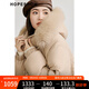 紅袖狐貍大毛領(lǐng)白色羽絨服冬季2024新款女裝收腰連帽氣質(zhì)保暖長(zhǎng)款外套 駝色013 M