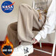 NASA MARVEL休閑褲男秋冬季直筒闊腿寬松加絨加厚燈芯絨褲子 卡其加絨 3XL