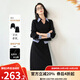 歐莎（OSA）拼接氣質(zhì)休閑套裝女2025秋季新款衛衣半身裙兩件套高智感穿搭 黑色 M