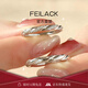 FEILACK鉆戒女情侶對戒小眾活口純銀戒指情侶款結婚婚戒送女友生日禮物 【對戒】女戒閉口+男戒活口