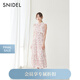 SNIDEL2025秋冬新品優(yōu)雅荷葉邊小飛袖印花茶歇連衣裙SWFO254011 粉色 M (1)