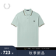 Fred Perry男士POLO衫2025夏季商務(wù)短袖重磅麥穗多彩T恤M3600 W62/綠色 M