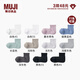 無(wú)印良品（MUJI）女式 合腳直角 棉質(zhì)涼爽 短襪 女士襪子 白色4S S (23-25cm / 36-40碼)