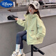 迪士尼（Disney）女童外套春天季新款兒童連帽沖鋒衣女孩洋氣上衣 熒光黃 120 建議身高110-120厘米