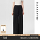 歌力思（ELLASSAY）2025夏季新款時(shí)尚百搭簡(jiǎn)約氣質(zhì)休閑褲女EWB362K01900 經(jīng)典黑休閑褲 XS