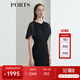 PORTS寶姿女裝 秋冬新品短袖中長連衣裙LL9D108LWP093 黑色 M (6)