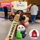 物與家創(chuàng  )意生日禮物呆萌熊貓鑰匙扣掛件 可愛(ài)趴趴熊貓掛件禮物背包掛件 木雕風(fēng)熊貓-竹筍款+布袋包裝 熊貓鑰匙扣