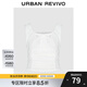 UR夏季新款女裝甜美少女感蝴蝶結無(wú)袖罩衫襯衫UWL240064 本白 (建議拍大一碼) S