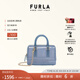 芙拉（FURLA）【七夕禮物】CANDY女士迷你鏈條包波士頓包果凍包手提包斜挎包 青色