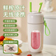 把卡把咔女神養生果汁杯 便攜榨汁機  多功能碎冰輔食補水補營(yíng)養冰沙杯  家用奶昔水果冰鮮榨汁杯12刀 檸檬綠12刀+送Q彈吸管