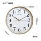 麗聲（RHYTHM）日本原裝鐘表掛鐘客廳2025新款創(chuàng  )意免打孔釘現代簡(jiǎn)約石英鐘掛表 香檳金 35cm