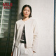 無(wú)印良品（MUJI）女式 雙層編織 開(kāi)衫 女外套長(cháng)袖  25年春季外衣 女裝休閑BB2R1A5S 象牙色 S (155/80A)